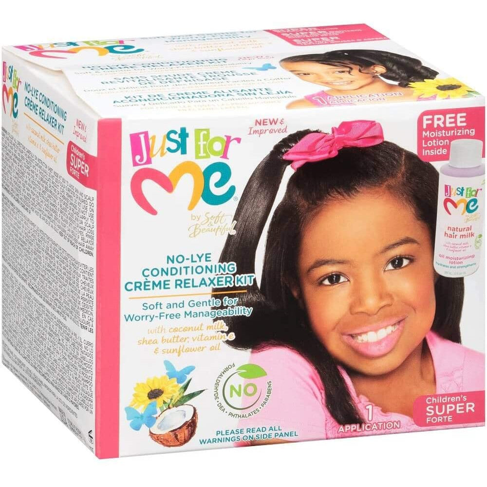 Soft & Beautiful Just For Me No-Lye Conditioning Creme Relaxer Kit [Super]